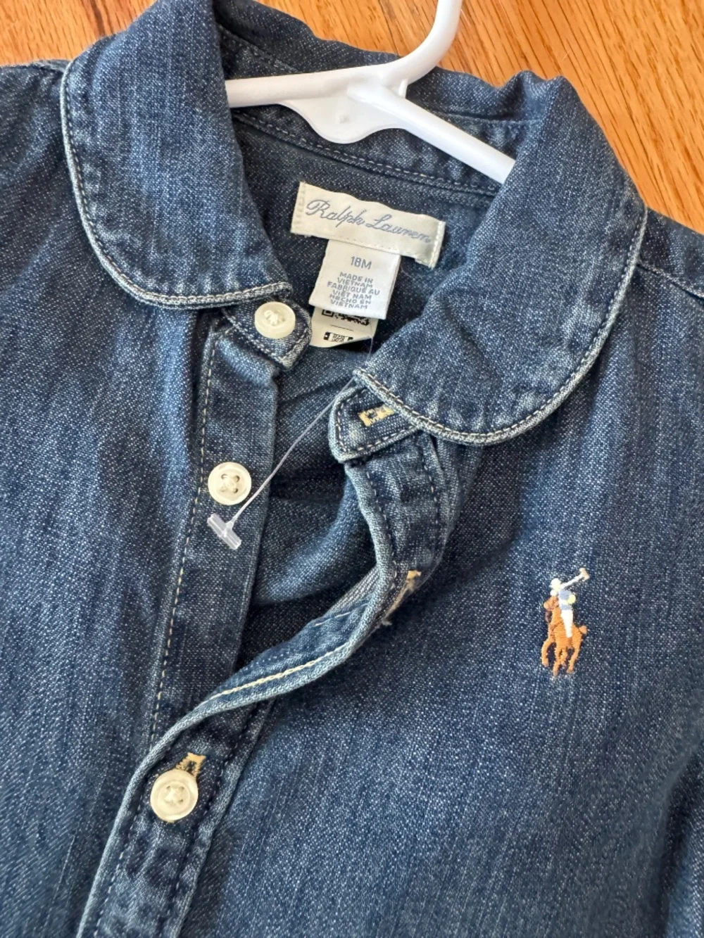 Ralph Lauren denim short dress with bloomer
